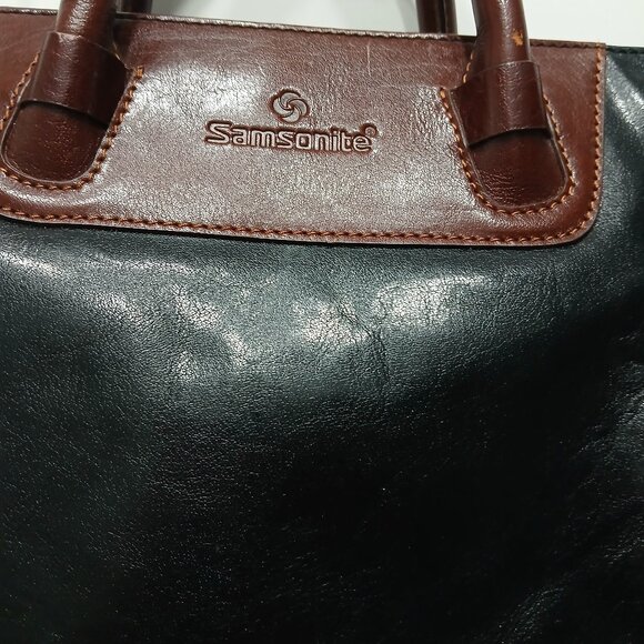 Samsonite Vintage Leather Overnight Bag - Picture 2 of 9